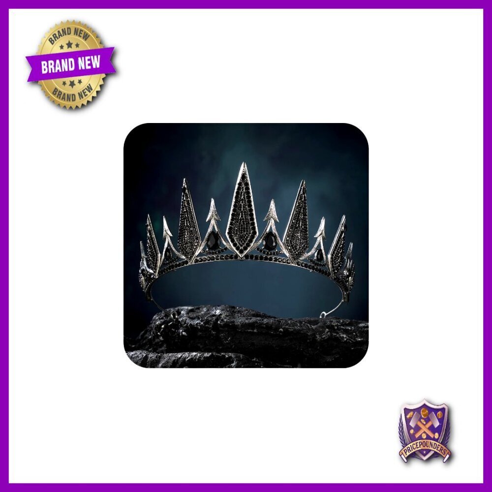 Gothic Crown Tiara Metal Alloy Headpiece Cosplay Halloween Prom Party Accessory